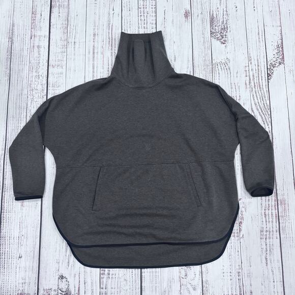 The North Face Funnel-Neck Tunic Sweatshirt Women’s M/L Gray Oversized - Picture 1 of 6